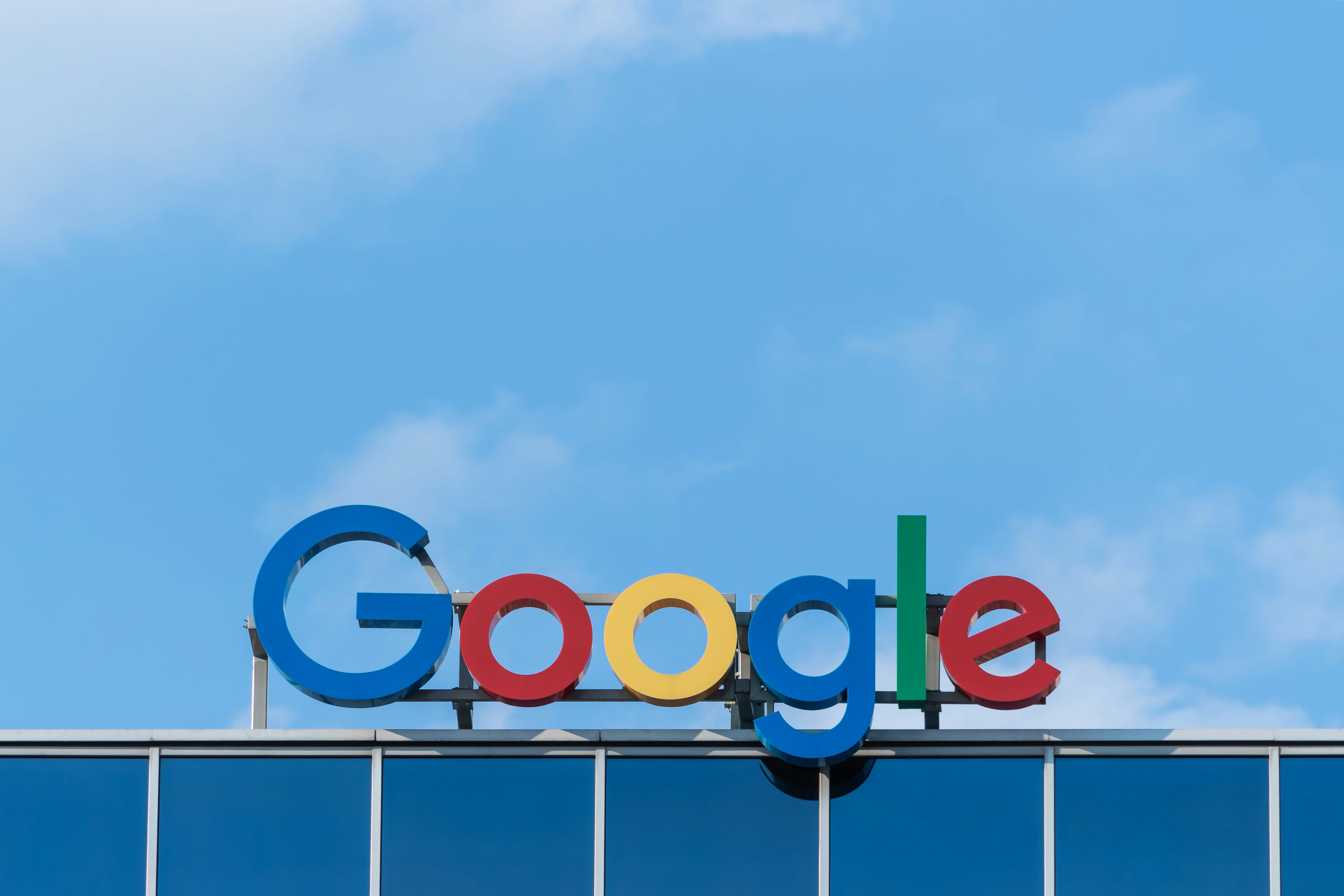 Google sign on building